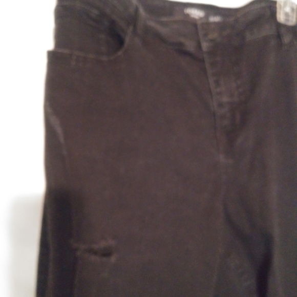 TORRID 24R Black Distressed Jeans Plus - Picture 2 of 7
